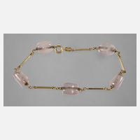 Armband Gold mit Rosenquarz111