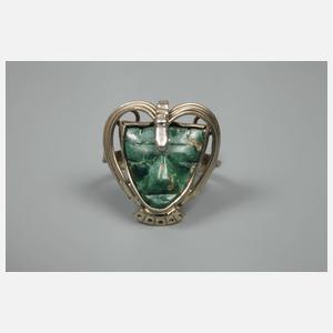 Damenring mit Inkakopf