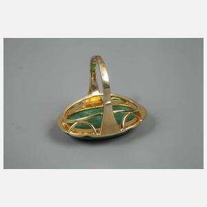 Damenring mit Malachit