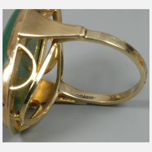 Damenring mit Malachit