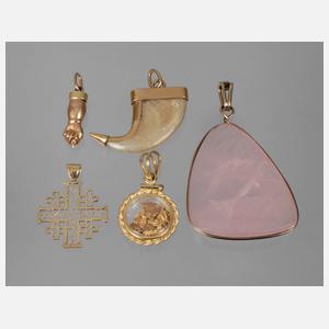 Konvolut Goldanhänger