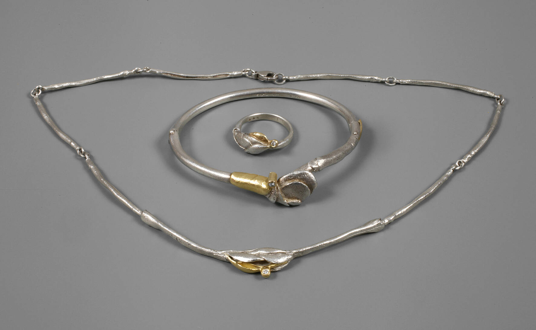 Schmuckset Silber mit Brillanten