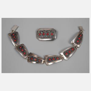 Schmuckset mit Korallen