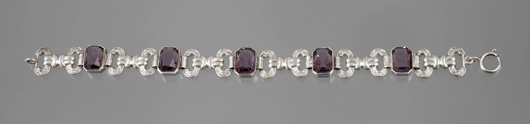 Art déco-Armband mit Amethysten