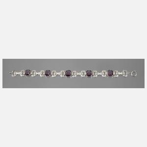 Art déco-Armband mit Amethysten