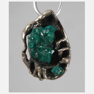 Anhänger Silber mit Dioptas