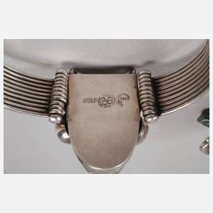 Zwei Silberarmreife mit Steingravuren