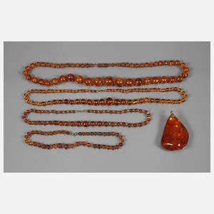 Konvolut Bernsteinschmuck
