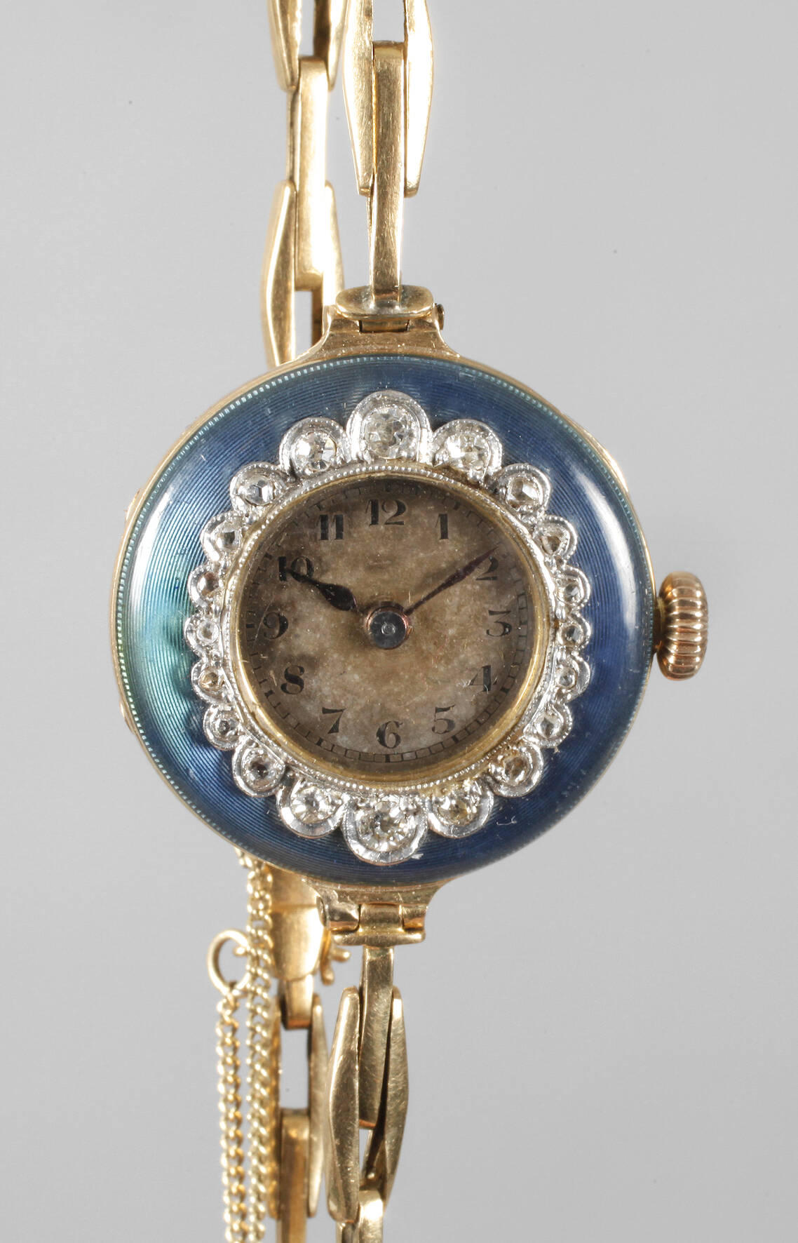 Damenarmbanduhr Gold mit Diamanten