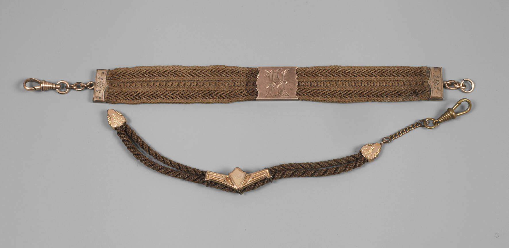 Zwei Echthaar-Uhrenketten