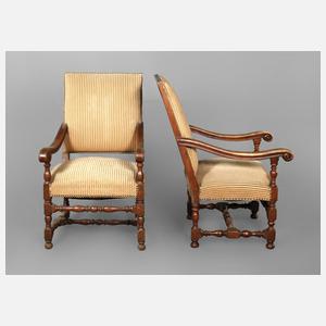 Paar barocke Armlehnsessel