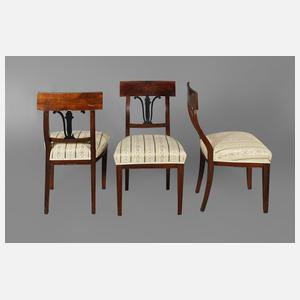 Drei Stühle Biedermeier