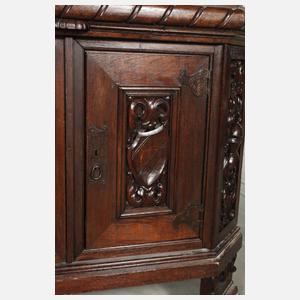 Eckschrank mit Glasaufsatz