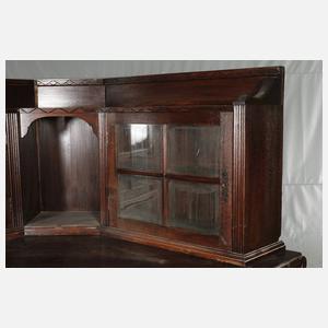 Eckschrank mit Glasaufsatz
