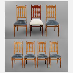 Sieben Stühle Jugendstil