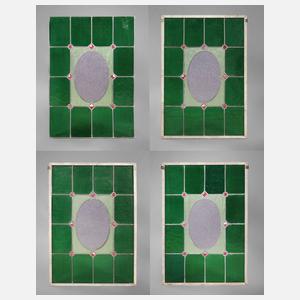 Vier Bleiglasscheiben