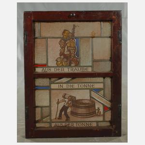 Große Bleiverglasung “Der Kreislauf des Weines”