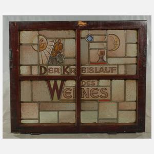 Große Bleiverglasung “Der Kreislauf des Weines”