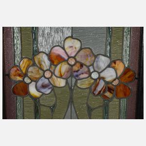 Vier Bleiglasfenster Jugendstil