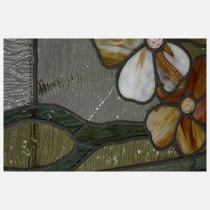 Vier Bleiglasfenster Jugendstil