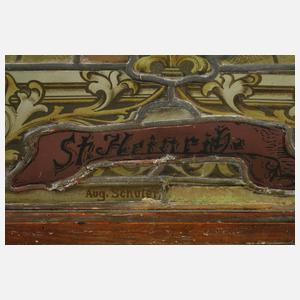 Paar Bleiglasfenster Historismus