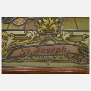 Paar Bleiglasfenster Historismus