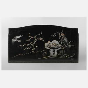 Große Ätzglasscheibe Art déco