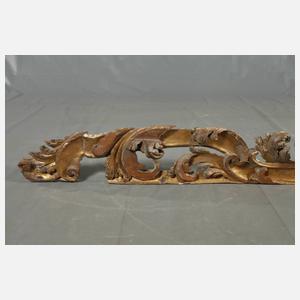 Paar barocke Schnitzereien