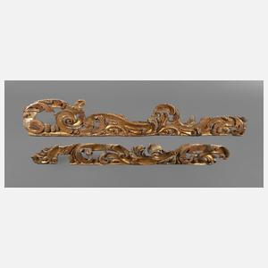 Paar barocke Schnitzereien