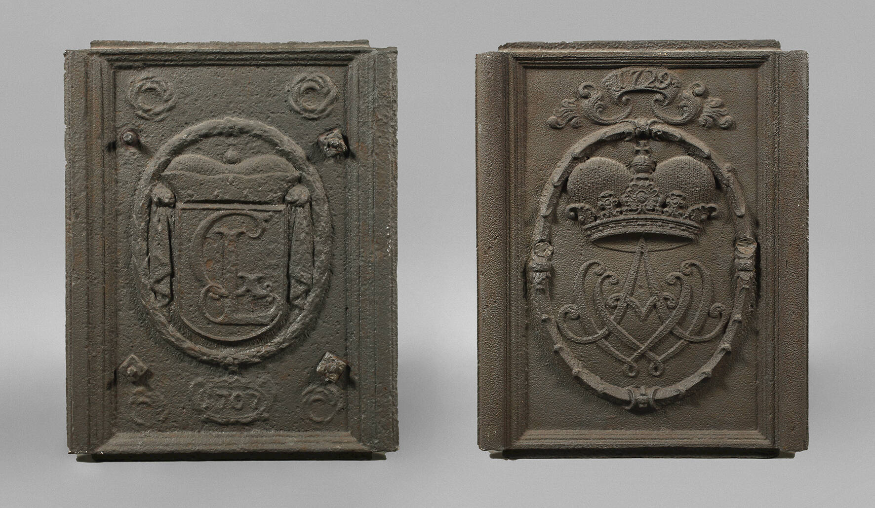 Zwei barocke Ofenplatten