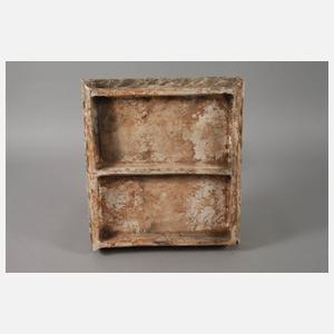 Drei bemalte Ofenkacheln