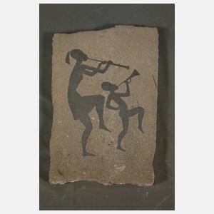 Prof. Lothar Zitzmann zwei Wandplatten