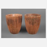 Paar Pflanzgefäße Terrakotta111