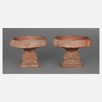 Paar Pflanzschalen Terrakotta111