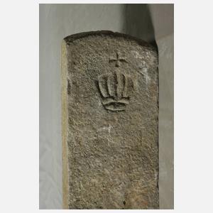 Drei sächsische Grenzsteine