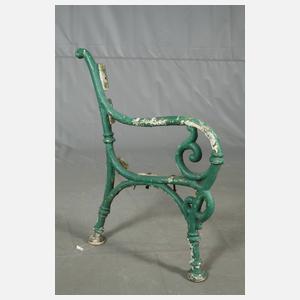 Paar Konsolen einer Gartenbank