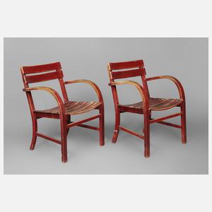 Paar Terrassen-Armlehnsessel