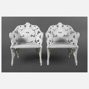 Paar Jugendstil-Gartensessel