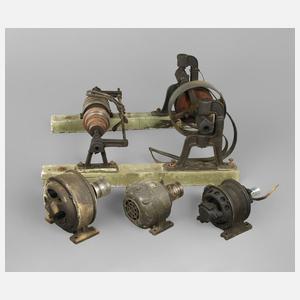 Drei Elektromotoren und Transmission