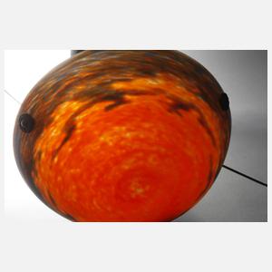 Figürliche Tischlampe mit Schirm Muller Frères