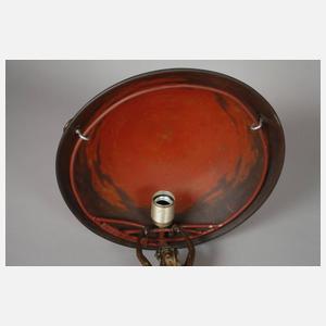 Figürliche Tischlampe mit Schirm Muller Frères