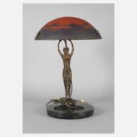 Figürliche Tischlampe mit Schirm Muller Frères111