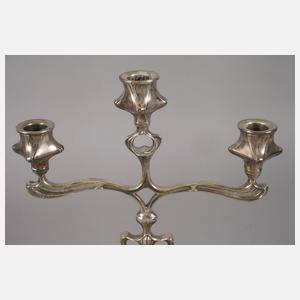 Paar dreiflammige Jugendstilleuchter