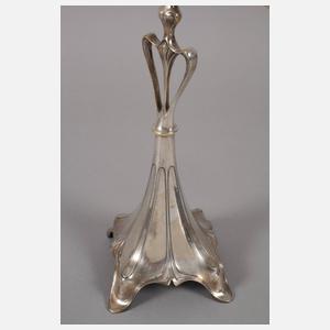 Paar dreiflammige Jugendstilleuchter