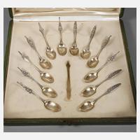 Silber zwölf Dessertlöffel111