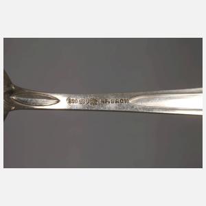 Peter Behrens neun Dessertlöffel Silber