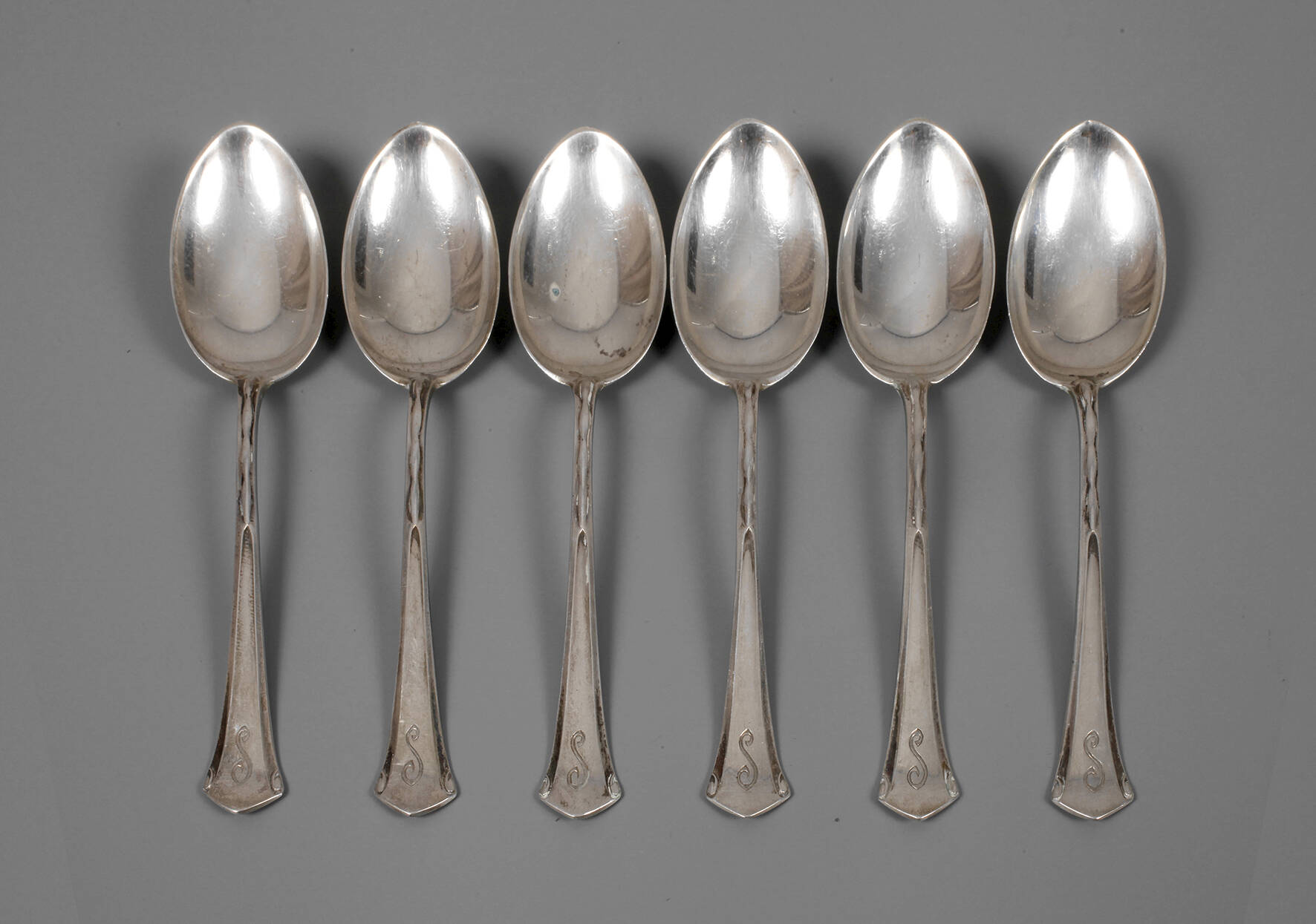 Peter Behrens sechs Mokkalöffel Silber