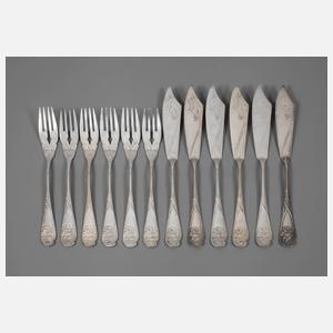 WMF Geislingen Fischbesteck Efeudekor