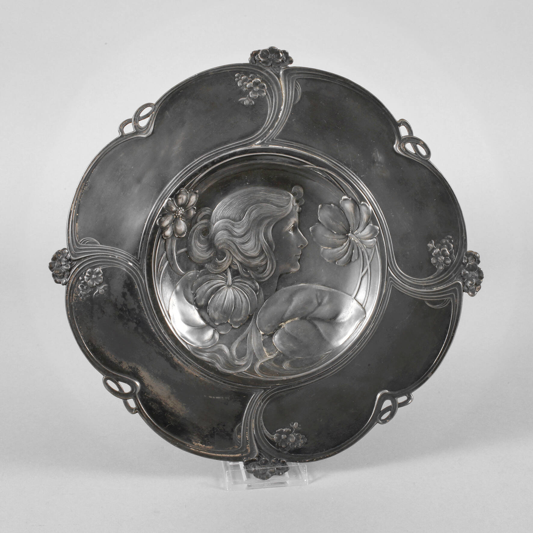 WMF Geislingen figürlicher Jugendstilteller