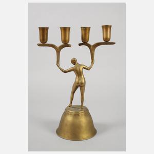Figürlicher Leuchter Bronze